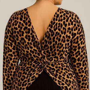 FASHION NOVA PLUS LEOPARD PRINT PANT SET SIZE 3X